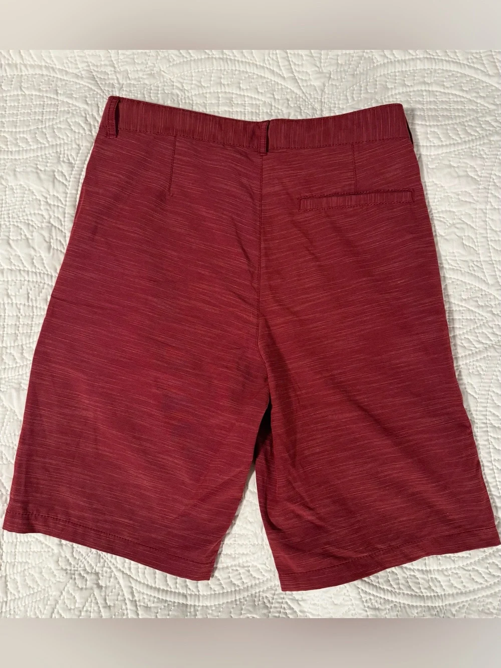 Old Navy Youth Maroon Heather Flat Front Shorts